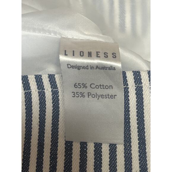 Lioness East Gate Blue Pinstripe Strapless Lace Up Corset Bustier Top Size XS - Picture 5 of 5